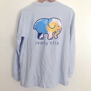 Ivory ella Elephant rescue long sleeve tie dye logo T-shirt